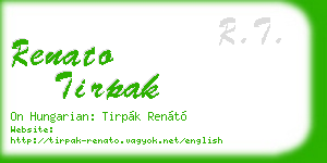 renato tirpak business card